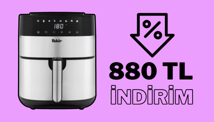 Fiyatı 2 bin 819 TL’ye düştü! Fakir Uno Chefry Sıcak Hava Fritözü’nde Gülümseten Kasım’a özel indirim