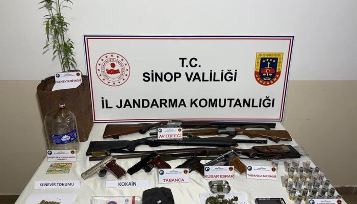 Sinop'ta ilaç operasyonlarında 2 şüphe gözaltına alındı